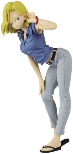 Anime Dragon Ball Z Glitter /& Glamours Android No.18 PVC Figure No Box Blue