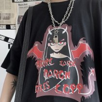 Punk Large size Demon Print Summer Loose T-Shirt