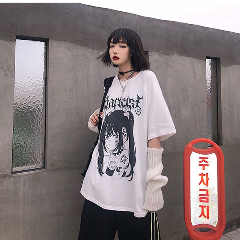 Harajuku Loose Oversize Anime Cartoon 