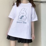 Cartoon Print Harajuku Summer Loose Short Sleeve T-Shirt