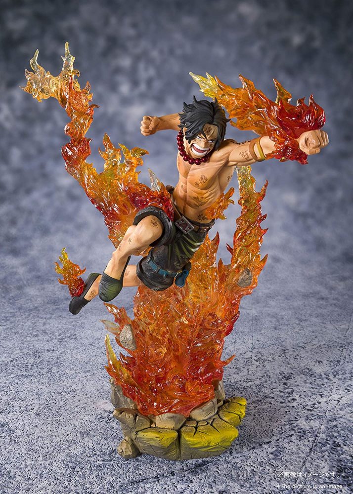 One Piece Zero Portgas D Ace Commander of the Whitebeard Figuarts Figure BANDAI