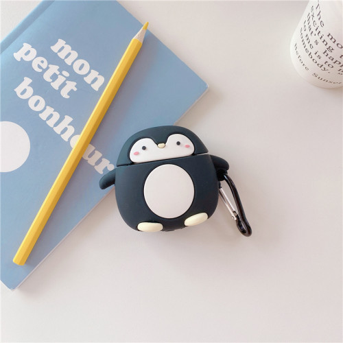 Cute Penguin&whale Airpods Earphone 1/2 Soft Plastic Shell Case