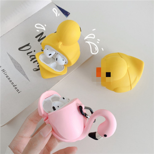 Cute 3D Flamingo & Duck Airpods Pro Bluetooth Wireless Headset Case