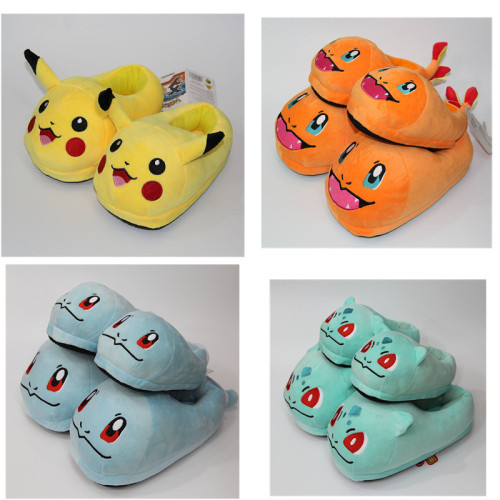 Pikachu Charmander Mini Plush Slippers