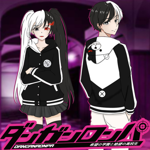 buy anime danganronpa black and white bear monokuma hoodie