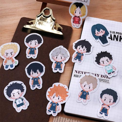 Yjacuing Anime Haikyuu Cute Chibi Reusable Vinyl Stickers 23pcs 0 'haikyuu peeker / toru oikawa' sticker by little oni. moe energy