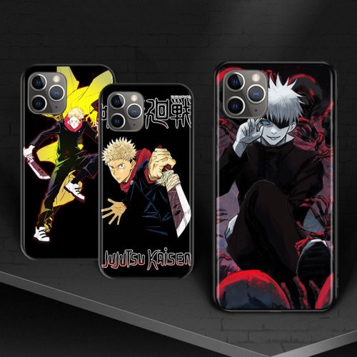 Anime Sorcery Fight Jujutsu Kaisen For iPhone Black Cover Phone Case