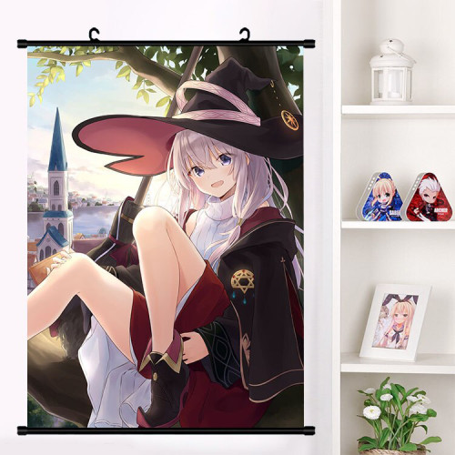 Anime Wandering Witch The Journey of Elaina Elaina Flan Saya Sheila Wall Scroll Mural Poster