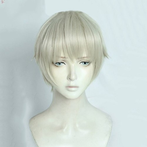 Anime Jujutsu Kaisen Cosplay Synthetic Wigs White Short Straight Hairs Cosplay Accessory