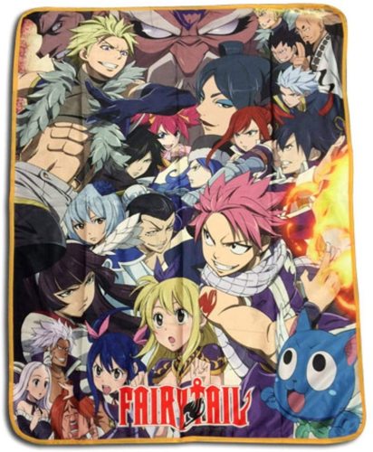 Fairy Tail Group & Building Sublimation Throw Blanket