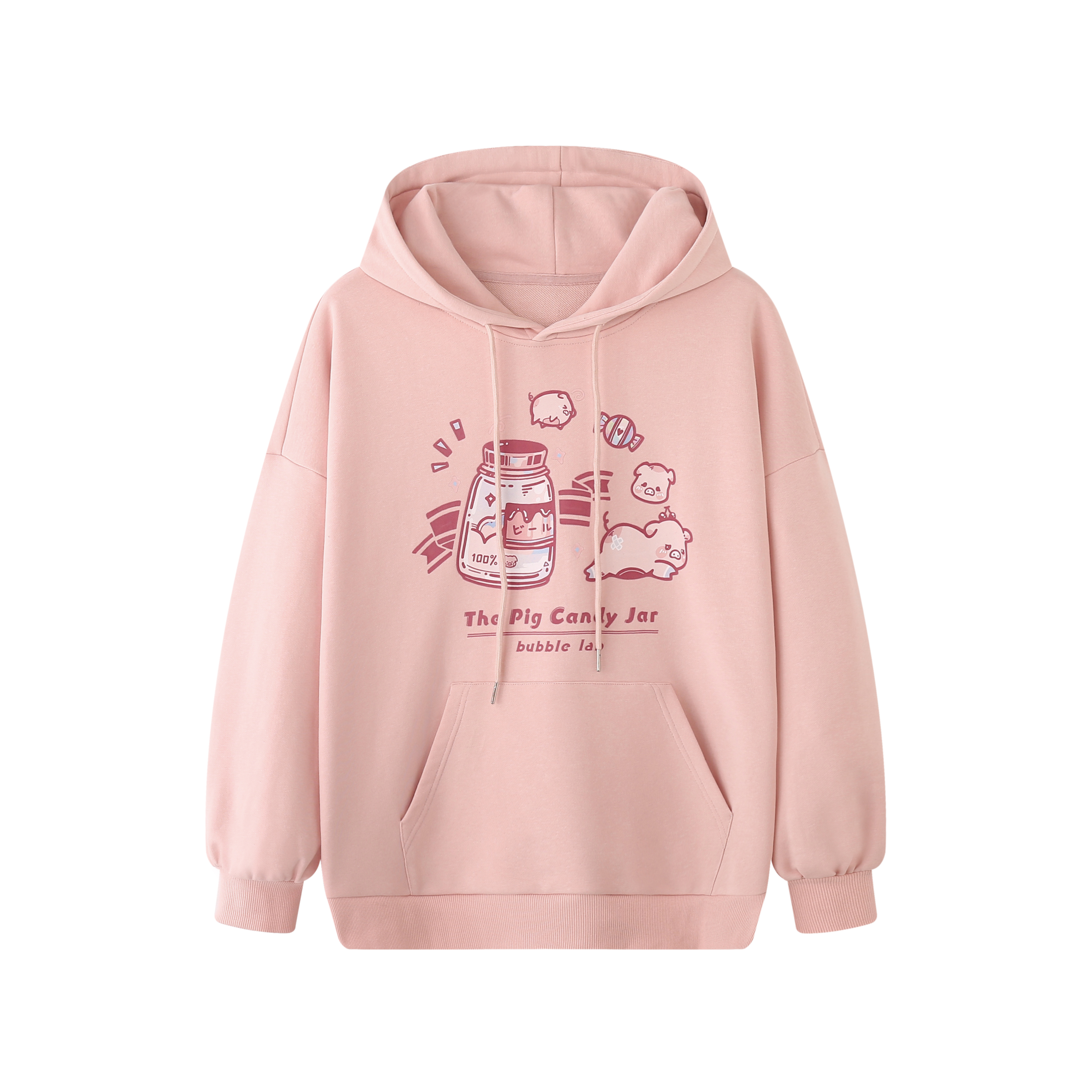 kawaii pink hoodie