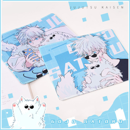 Anime Jujutsu Kaisen Gojo Satoru And Cat Kawaii Mouse Pad Anime Jujutsu Kaisen Gojo Satoru And Cat Kawaii Mouse Pad