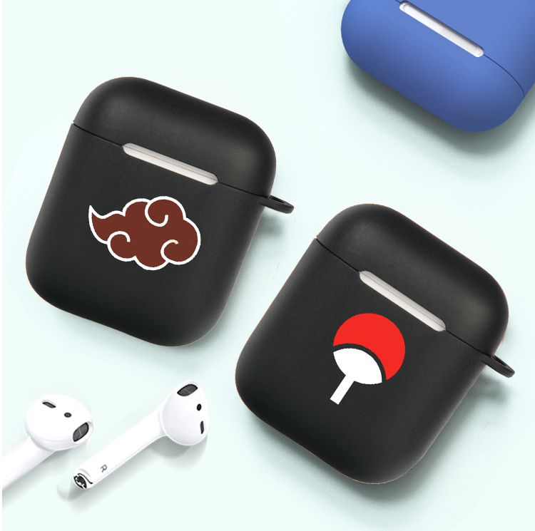 Anime Naruto Akatsuki Uchiha Airpods Case Cover Silicone Protective Cases