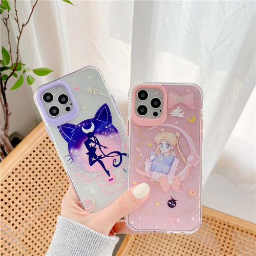 Anime Sailor Moon Purple and Pink Cute Phone Cases for iPhone Protective Cover