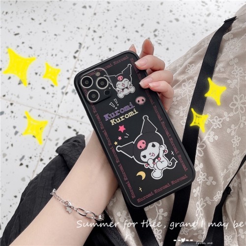 Cute Cartoon Kuromi Black Phone Cases for iPhone Protective Cover