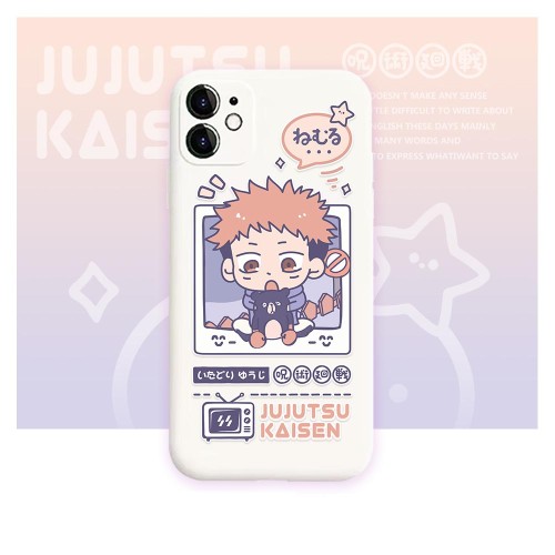 Anime Jujutsu Kaisen Yuji Itadori Super Cute Phone Cases for iPhone Protective Cover