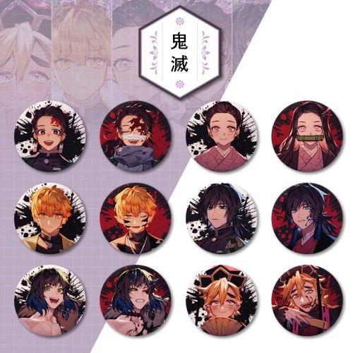 Anime Demon Slayer Kimetsu No Yaiba Tanjirou Nezuko Zenitsu Inosuke Giyuu Cute Badges Pins Anime Demon Slayer Kimetsu No Yaiba Tanjirou Nezuko Zenitsu Inosuke Giyuu Cute Badges Pins