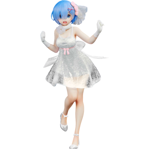 Taito Re: Zero Starting Life in Another World Rem Figure Crystal Clear White Dress Ver.