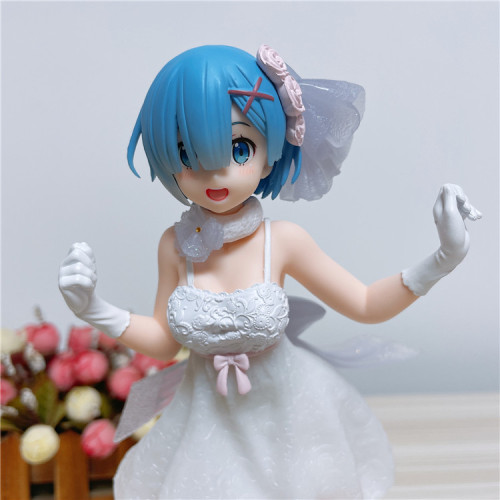 Taito Re: Zero Starting Life in Another World Rem Figure Crystal Clear White Dress Ver.