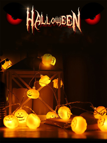 Halloween Cosplay Party Pumpkin Lantern Decoration Bat Spider String Lights