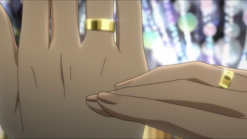 Anime Yuri on the Ice Gold Rings