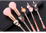 Anime Jujutsu Kaisen Makeup Brushes 5 Pcs Pink Cosmetic Gojo Satoru Geto Suguru Kugisaki Nobara Yuji Itadori Fushiguro Megumi Cosplay Gift Makeup Brush Set