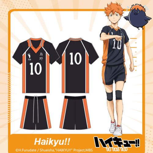 Anime Haikyu!! Karasuno High School Sportswear Aoba Johsai High School Nekoma High School Cosplay Costume T-Shirt and Shorts