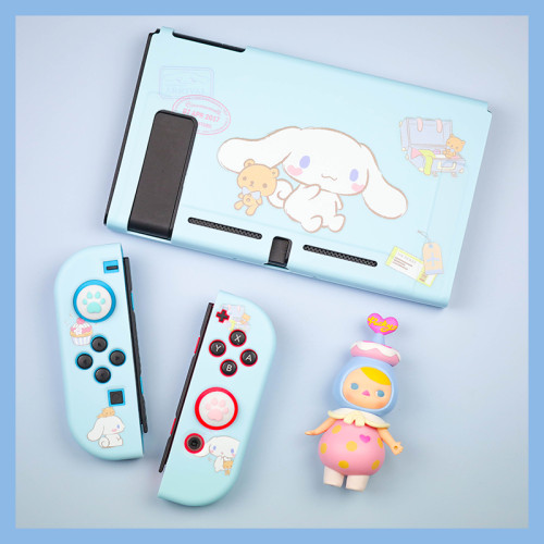 Kawaii Cinnamoroll Rainbow Bear Soft TPU Protective Case Cover Compatible with Nintendo Switch/Oled