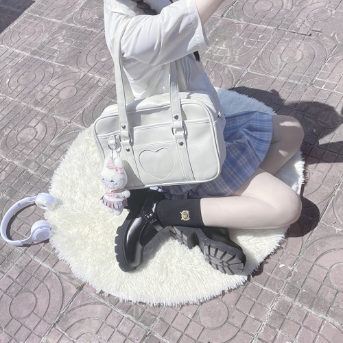 Japanese Style Lolita Bag Heart Shaped JK Handbag Kawaii Itabag