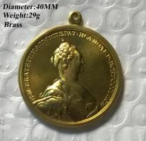 Russia : Brass medals 1788 COPY commemorative coins