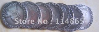 7 COINS RUSSIA CIIb 1 ROUBLE (1743-1750)  COPY commemorative coins