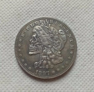 Hobo Nickel Coin 1897-P Morgan Dollar Copy Coin