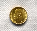 1909 RUSSIA 5 ROUBLE CZAR NICHOLAS II GOLD Copy Coin non-currency coins
