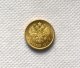 1911 RUSSIA 5 ROUBLE CZAR NICHOLAS II GOLD Copy Coin non-currency coins