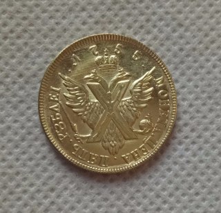 1755 Russia - Empire  5 Rubles - Elizaveta COPY COIN commemorative coins-replica coins medal coins collectibles