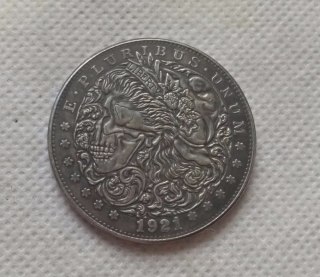 Hobo Nickel Coin_1921-D Morgan Dollar COPY COIN