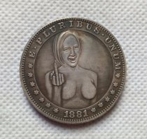 Type #8_Hobo Nickel Coin 1881-CC Morgan Dollar COPY COIN commemorative coins