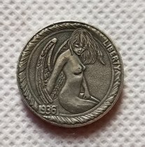 Hobo Nickel Coin_Type #55_1936-D BUFFALO NICKEL copy coins commemorative coins collectibles