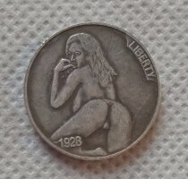 Hobo Nickel Coin_Type #45_1928-D BUFFALO NICKEL Copy Coin