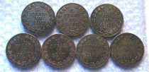 7 X  (1835-1841)POLAND(RUSSIA)  MW 10 ZLOTY (1 1/2 ROUBLES) Copy Coin commemorative coins