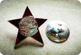 BADGE USSR Order of the Red Star Award Russian WWII Medal Rare