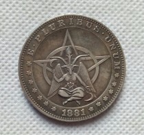 Type #4_Hobo Nickel Coin 1881-CC Morgan Dollar COPY COIN commemorative coins