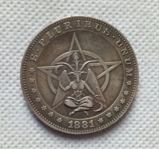 Type #4_Hobo Nickel Coin 1881-CC Morgan Dollar COPY COIN commemorative coins
