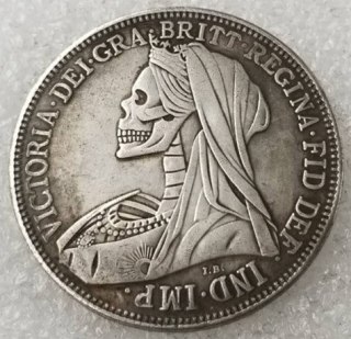 Hobo Creative 1893 Great Britain silver crown Queen Victoria veiled head copy coin