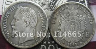 1863-A FRANCE 5 FRANC Copy Coin commemorative coins