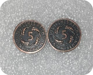 1923,1925 Germany 5 Rentenpfennig Copy coins Commemorative Coins Art Collection
