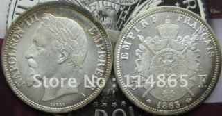 5 FRANC 1863-A FRANCE COIN UNC COPY commemorative coins