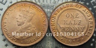 1915-H AUSTRALIAN half penny