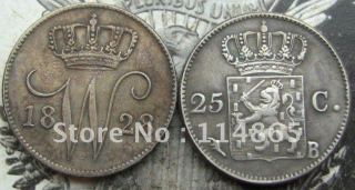 1828-B NETHERLANDS 25 cent COIN  COPY commemorative coins