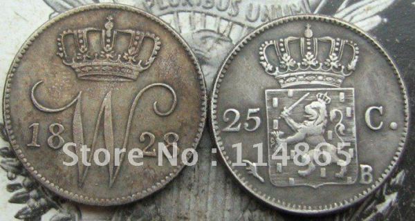 1828-B NETHERLANDS 25 cent COIN  COPY commemorative coins